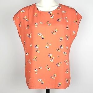 ⭐️3/ $30⭐️ Halogen Sleeveless Lightweight Top Blouse Tiny Floral Print Size S